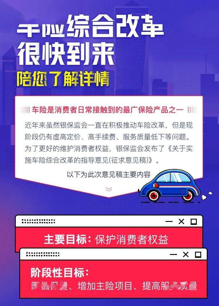 《車險綜合改革》全面解讀，今日起開始實施 